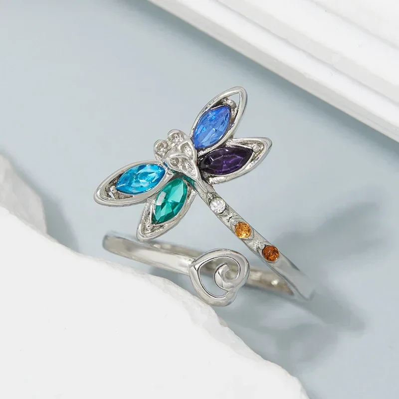 Vintage Dragonfly Adjustable Ring - Image 5