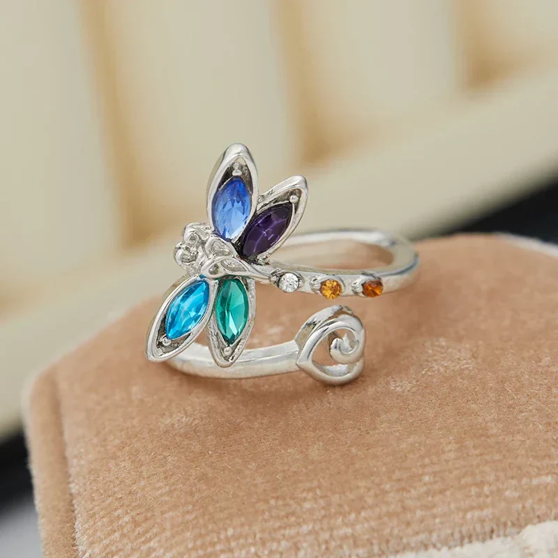 Vintage Dragonfly Adjustable Ring - Image 6