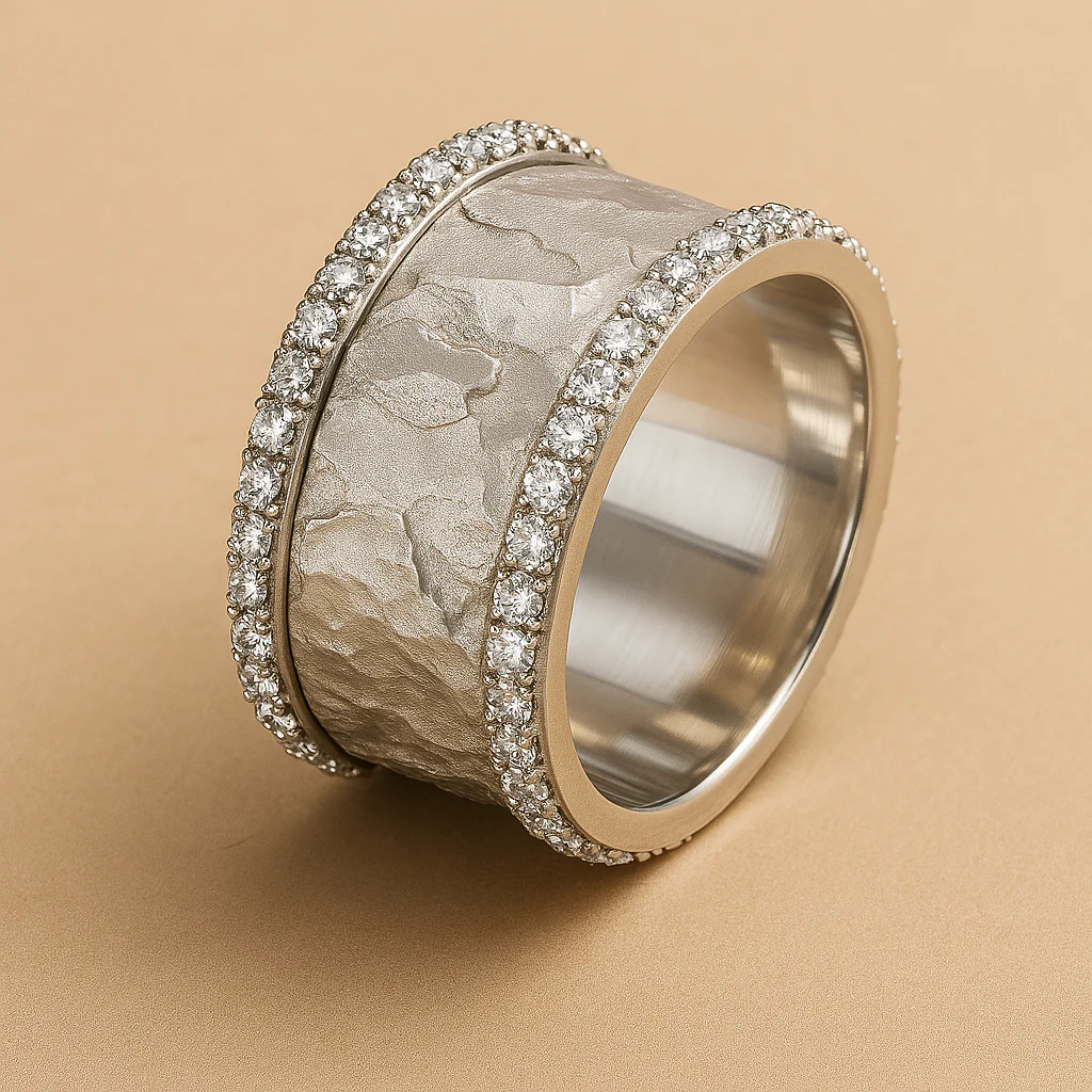Vintage Silver Zirconia Ring - Image 3