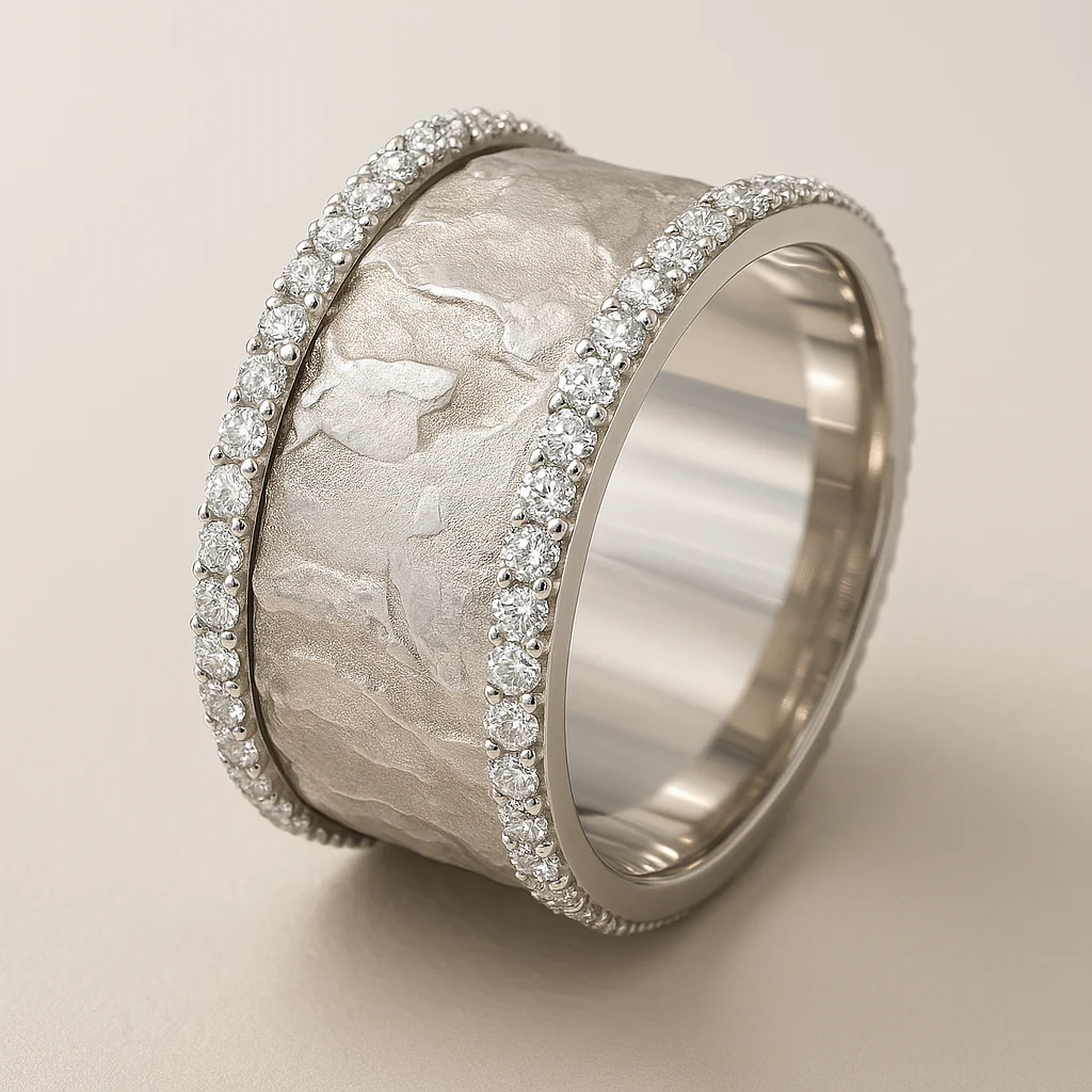 Vintage Silver Zirconia Ring - Image 5