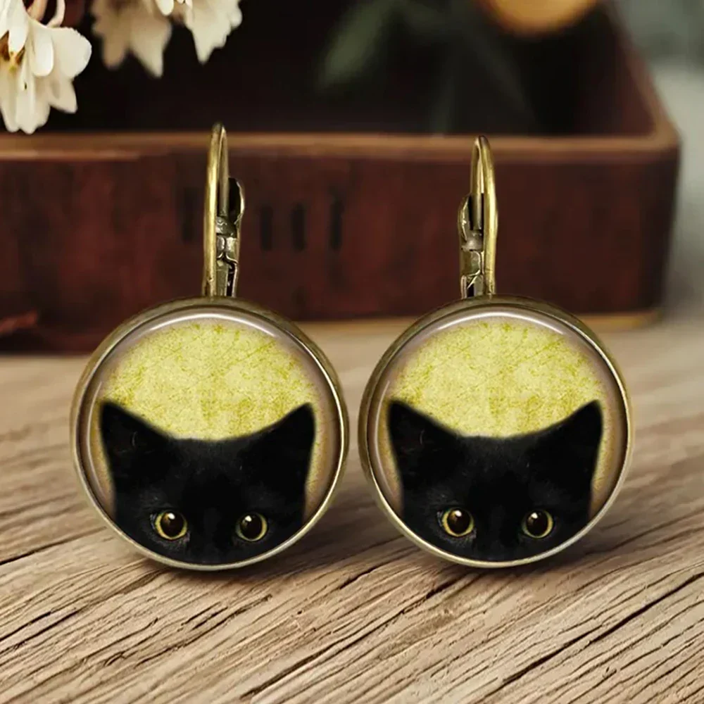 Whimsical Animal Glass Dome Earrings - Image 5