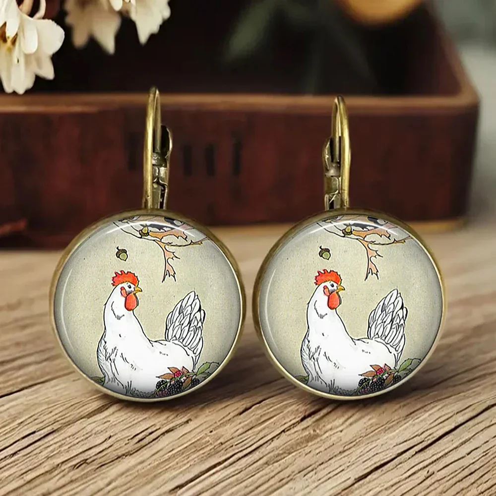 Whimsical Animal Glass Dome Earrings - Image 6