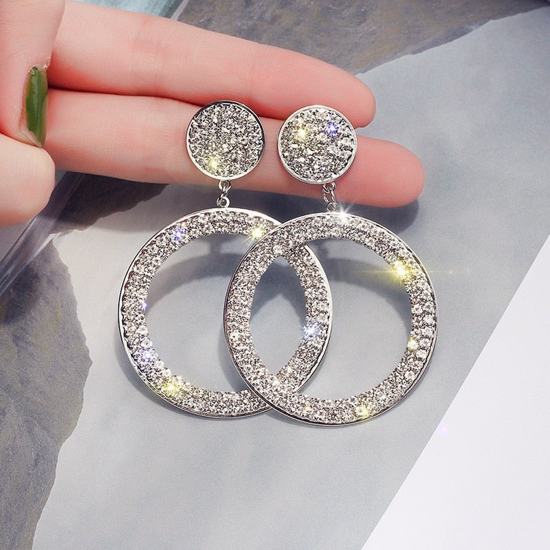 Zirconia Earrings in Gold and Silver - Image 2