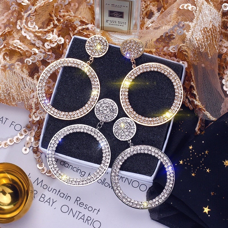 Zirconia Earrings in Gold and Silver - Image 4