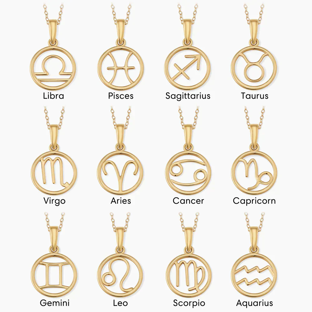 Zodiac sign necklace | Gold - Image 2
